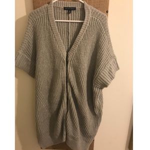 Chinky Knit Grey Oversized Cardigan
